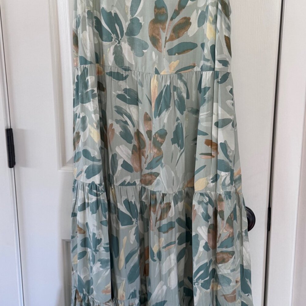 A New Day Womens Green Floral Maxi Dress Size M Medium New with Tags - Picture 3 of 11